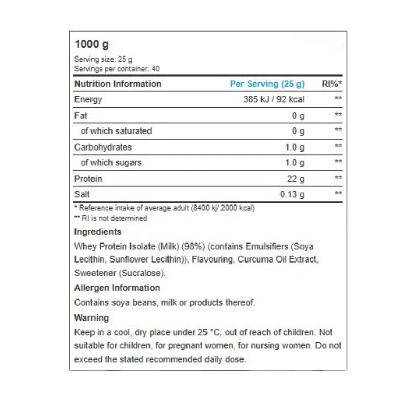 My Protein Impact Isolate 1kg - 40 servings - OX Muscle