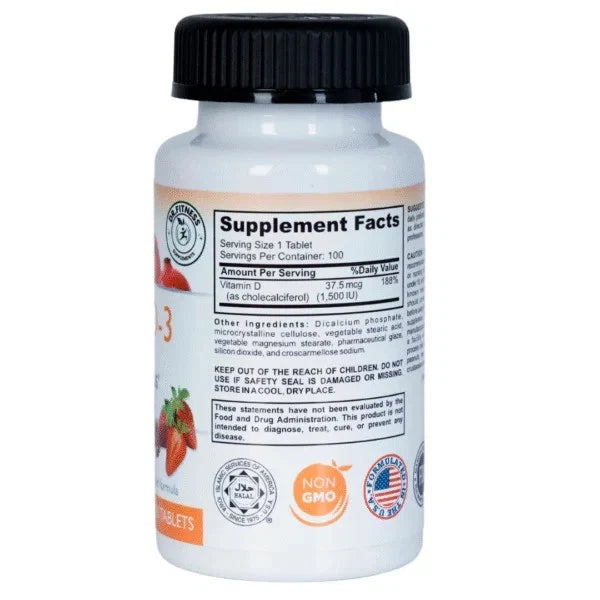 DR.FITNESS Vitamin D3 1500 IU - 100 Tablets - OX Muscle
