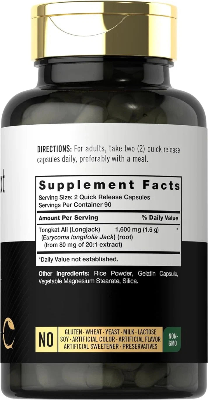 TONGKAT ALI CARLYLE 1600mg - 180 Capsules - OX Muscle