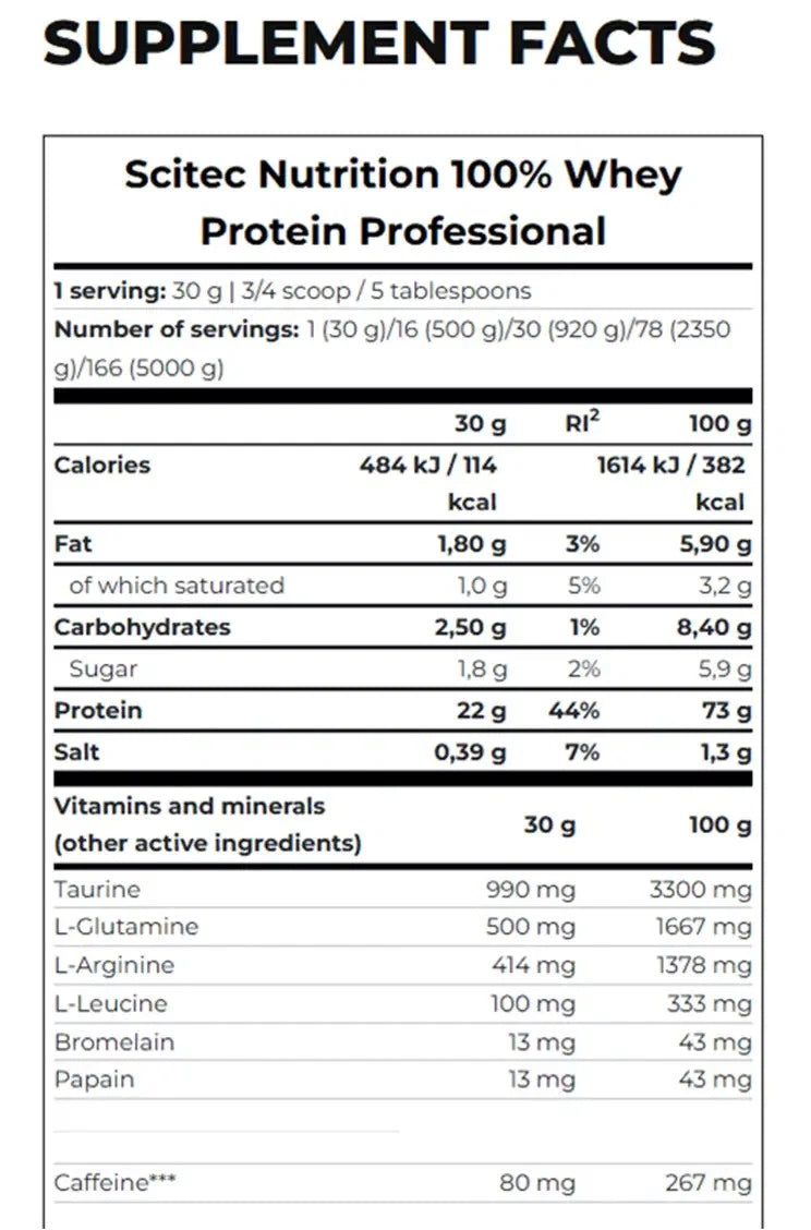 Scitec Nutrition 100% Whey Protein - 78 servings - OX Muscle