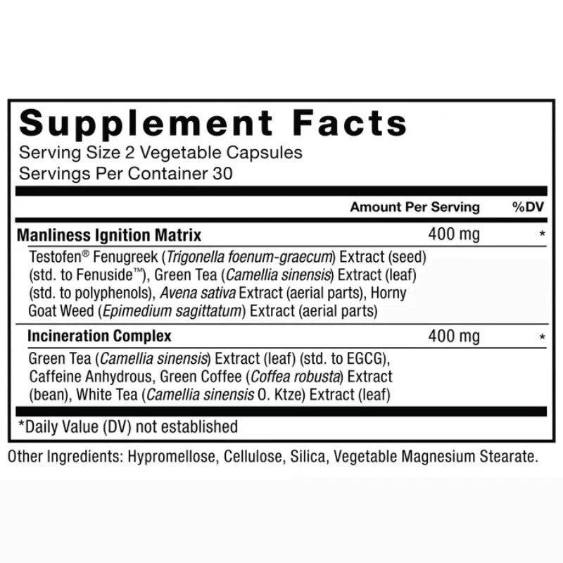 FORCE FACTOR TEST X180 IGNITE 60 capsules - OX Muscle