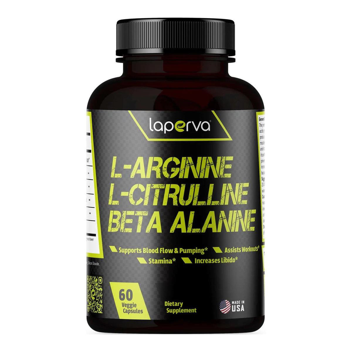 Laperva L- Arginine L-Citrulline Beta Alanine 60 cap 30 serving - OX Muscle