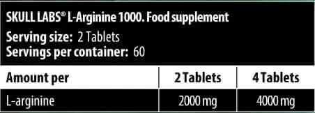 skull labs l-arginine 1000mg - OX Muscle
