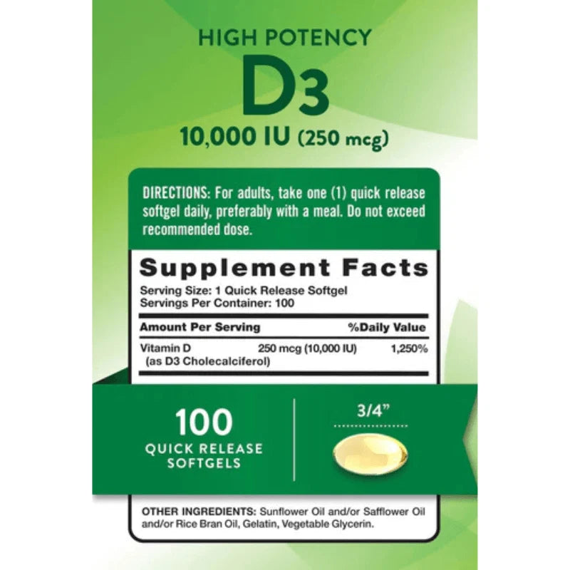Nature's Truth Vitamin D3 10,000 IU - OX Muscle