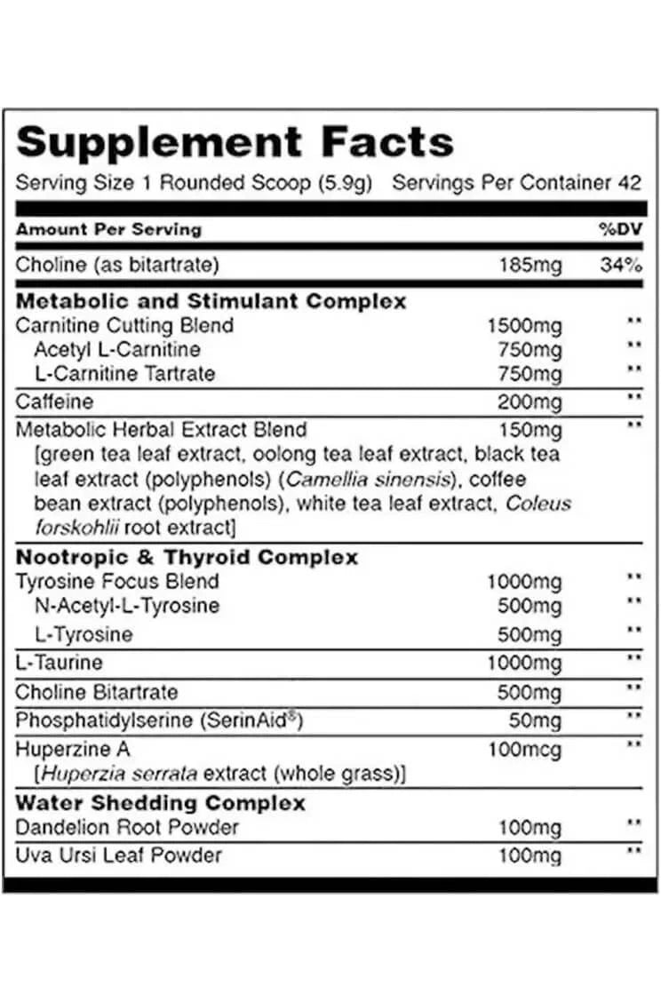 Universal Nutrition Animal Cuts Powder - OX Muscle