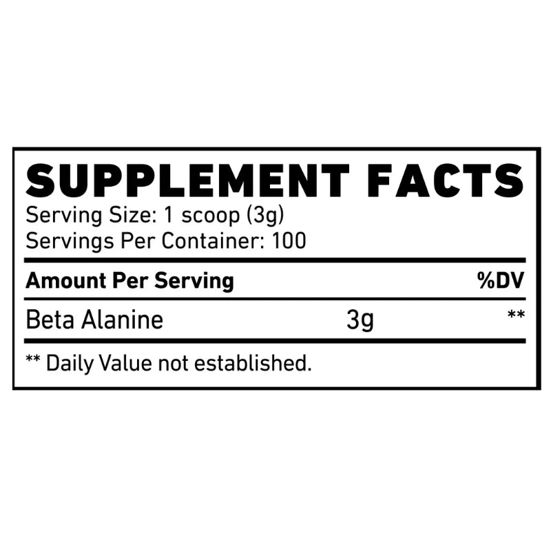 Skeleton Nutrition Beta-Alanine - 100 serv - OX Muscle
