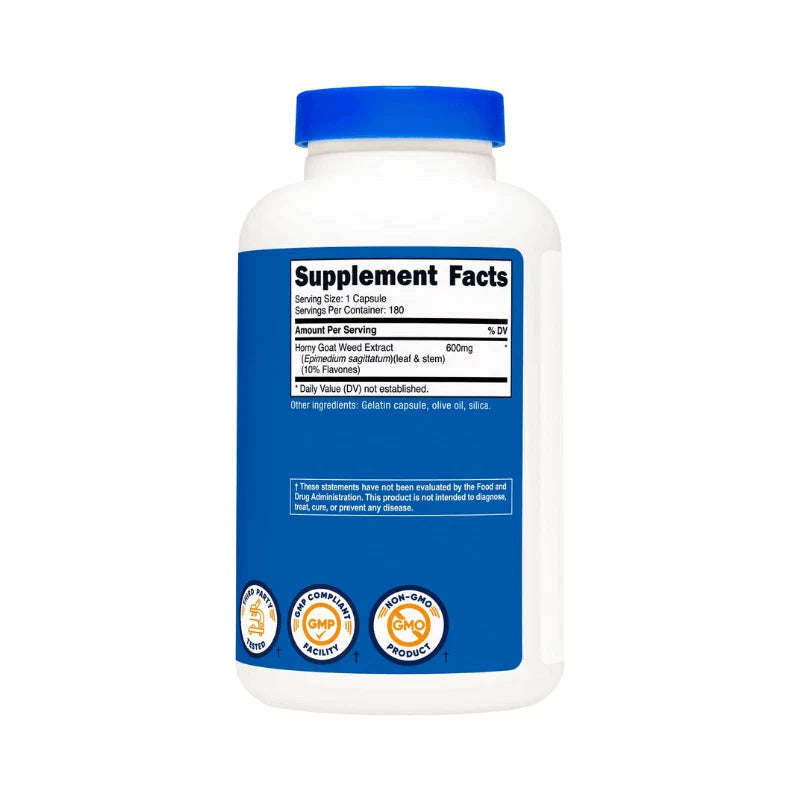 Nutricost Horny Goat Weed 600mg 180 capsules - OX Muscle