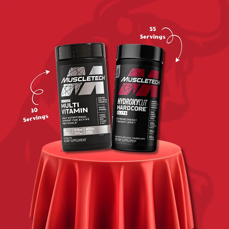 muscle tech hydroxycut 55 servings & multivitamin platinum 30 servings