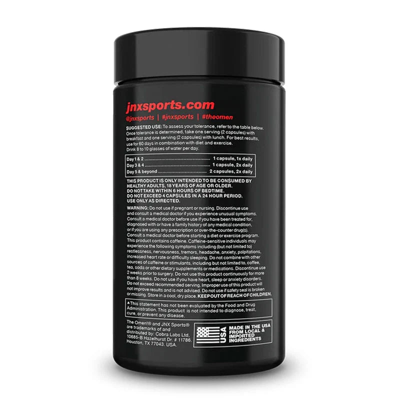 THE OMEN! FAT BURNER - 100 Capsules - OX Muscle