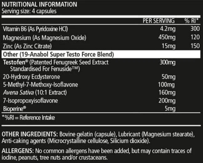 USN 19 Anabol Testo - OX Muscle