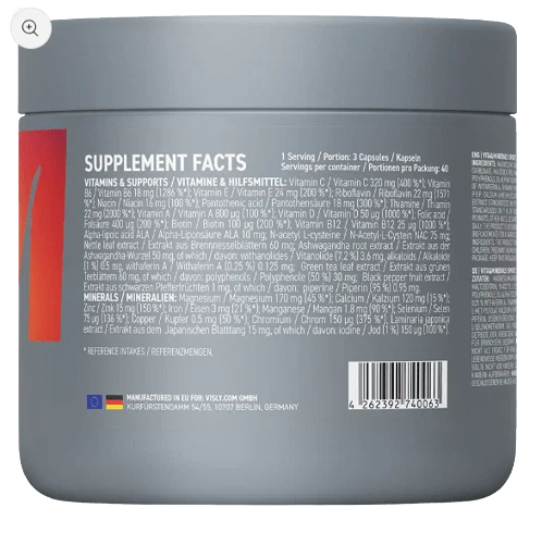 Visly Vita &amp;Minerals Sport 120 Capsules - OX Muscle