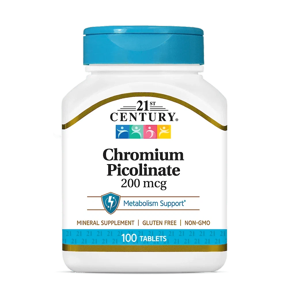 21ST CENTURY® Chromium Picolinate 200mcg 100 Tablets - OX Muscle