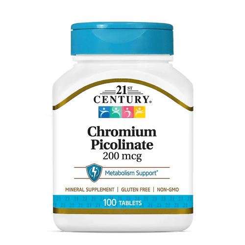 21ST CENTURY® Chromium Picolinate 200mcg 100 Tablets - OX Muscle