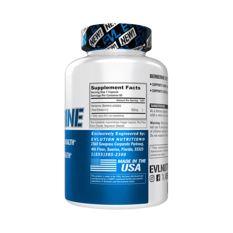 EVL Evolution Nutrition Berberine 500mg - OX Muscle