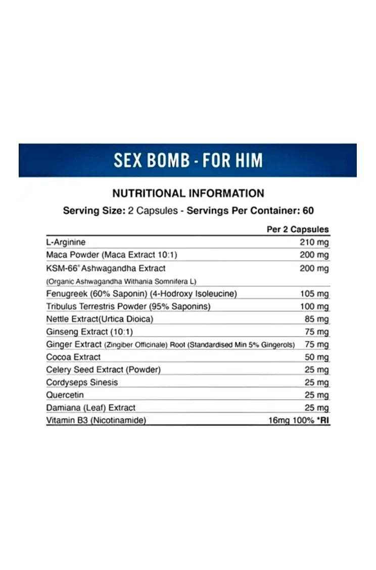 Applied Nutrition SEX BOMB For Him 120 Servings - OX Muscle
