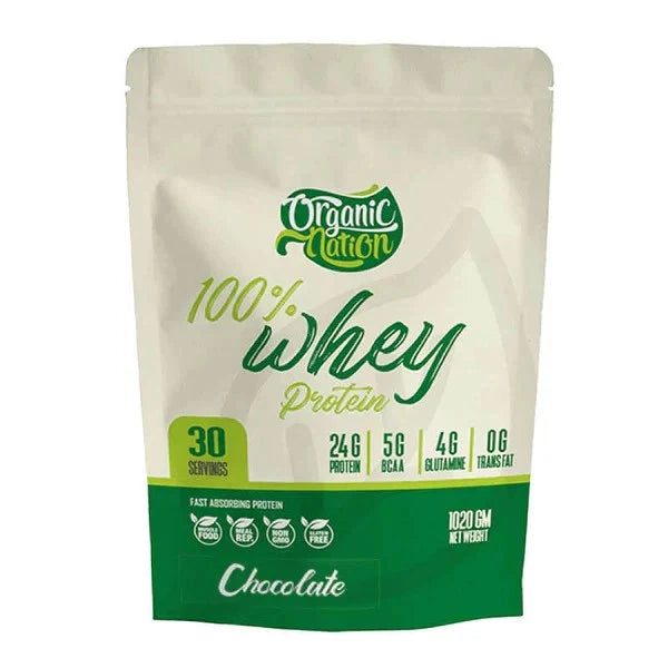 Organic Nation 100% Whey Protein 1020gm - 30 serv - OX Muscle