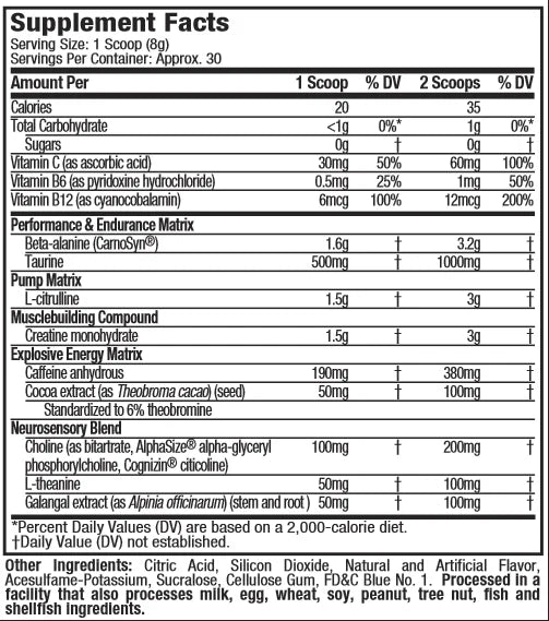Muscle Tech Vapor X5 Next Gen Pre-Workout - OX Muscle