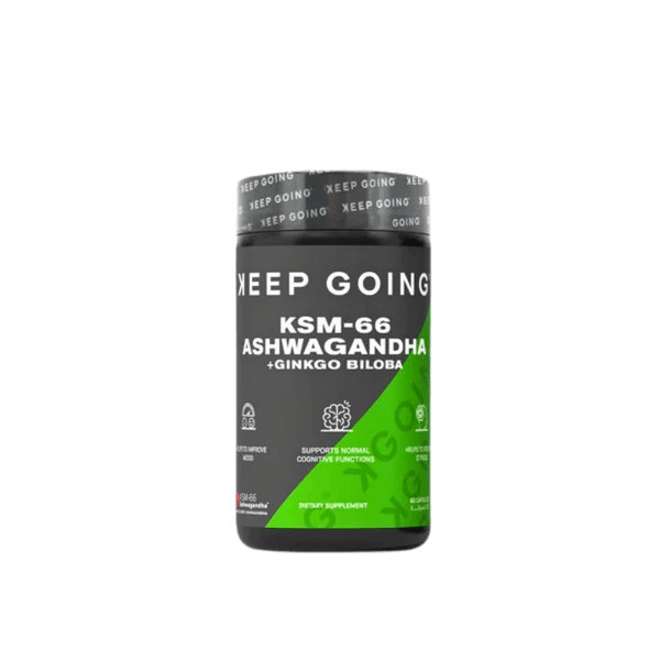 Keep Going KSM-66 Ashwagandha + Ginkgo Biloba - 60 Capsules - OX Muscle