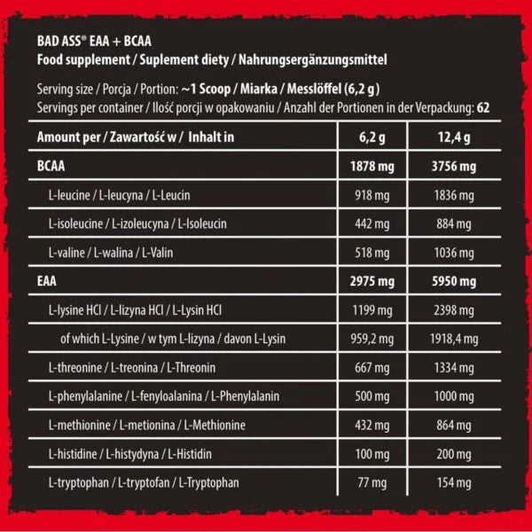 BAD ASS® EAA+BCAA Amino Acids - OX Muscle