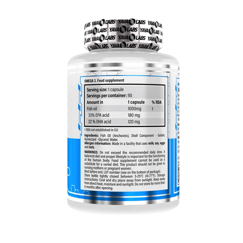 Yava Labs omega 3 - 90 capsules - OX Muscle
