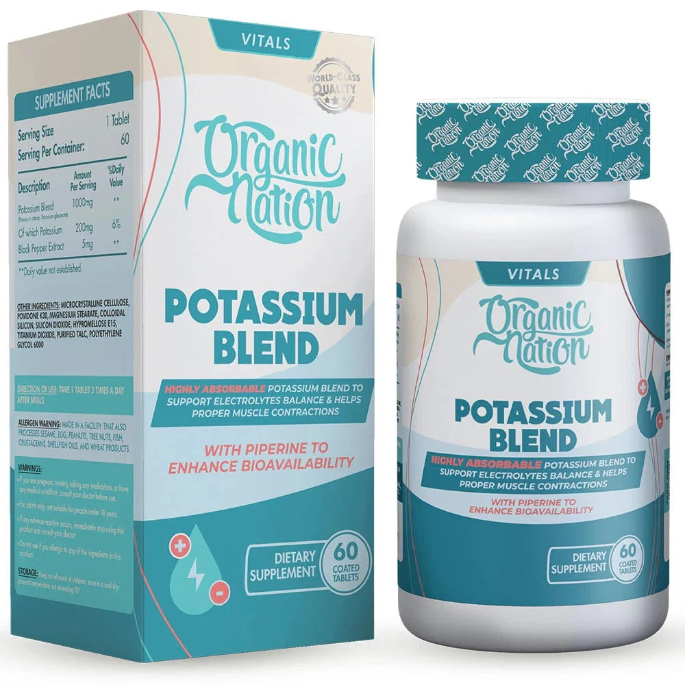 Organic Nation Potassium Blend - 60Tablets - 60 serv - OX Muscle