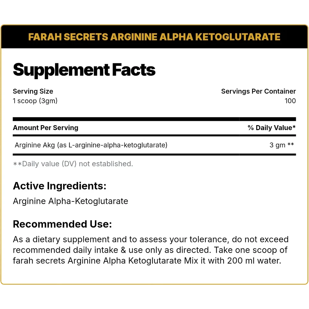 Farah Secret Arginine Alpha 300gm - 100 serv - OX Muscle