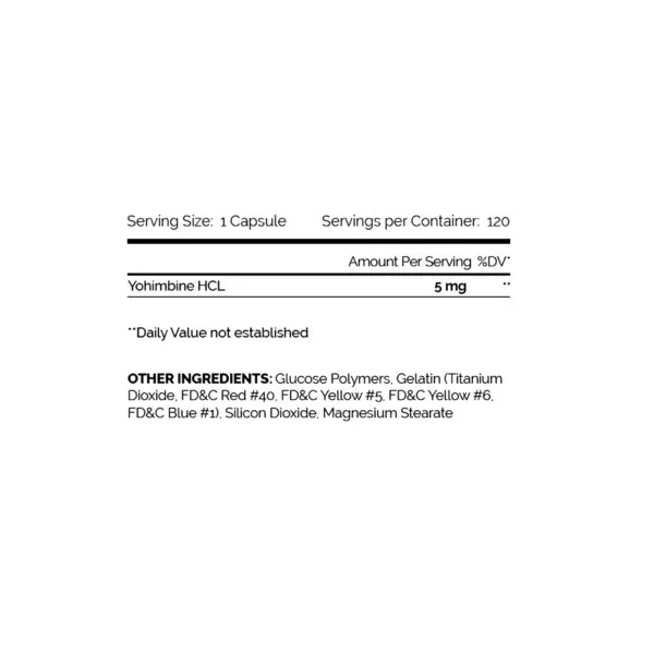Enhanced Yohimbine HCL extract 5 Mg - OX Muscle