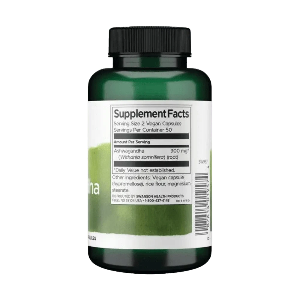 Swanson Ashwagandha 100 Veg Capsules - OX Muscle