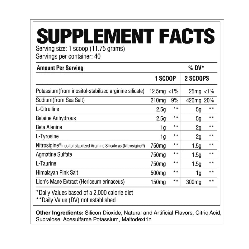 RAW CBUM PUMP Non-Stim Pre-Workout 40 servings - OX Muscle