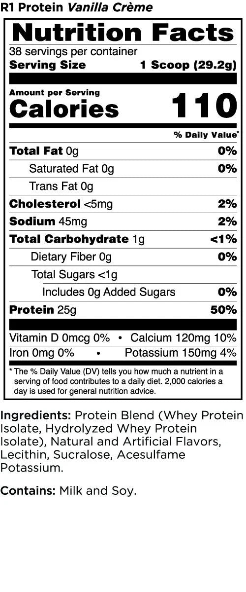 Rule One Whey Protein Isolate 76 Servings - OX Muscle