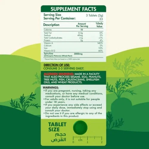Organic Nation Spirulina Tablet - OX Muscle