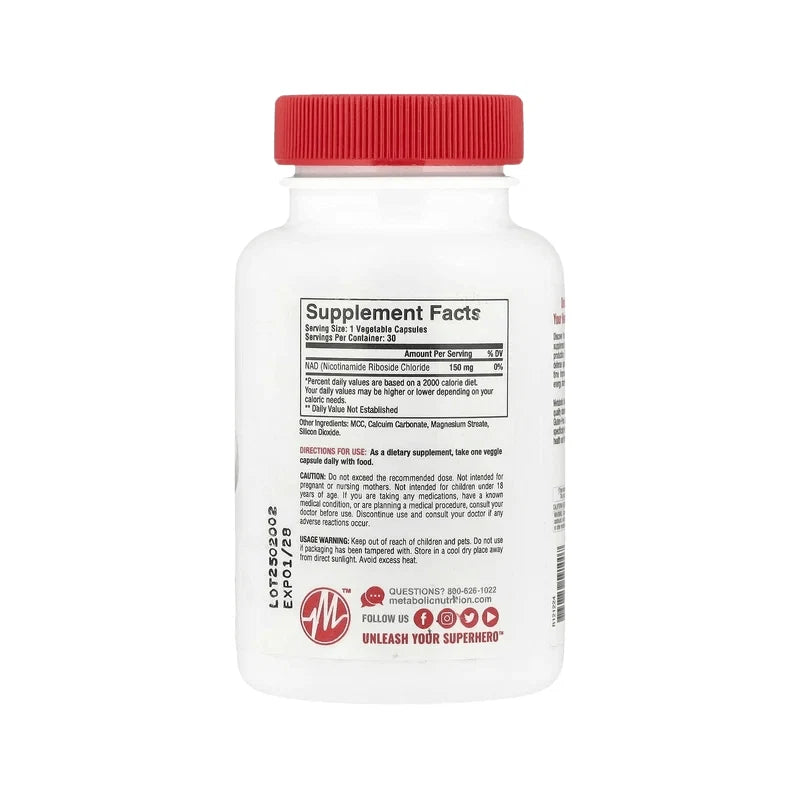 Metabolic Nutrition NAD DAILY 30 Capsules - OX Muscle