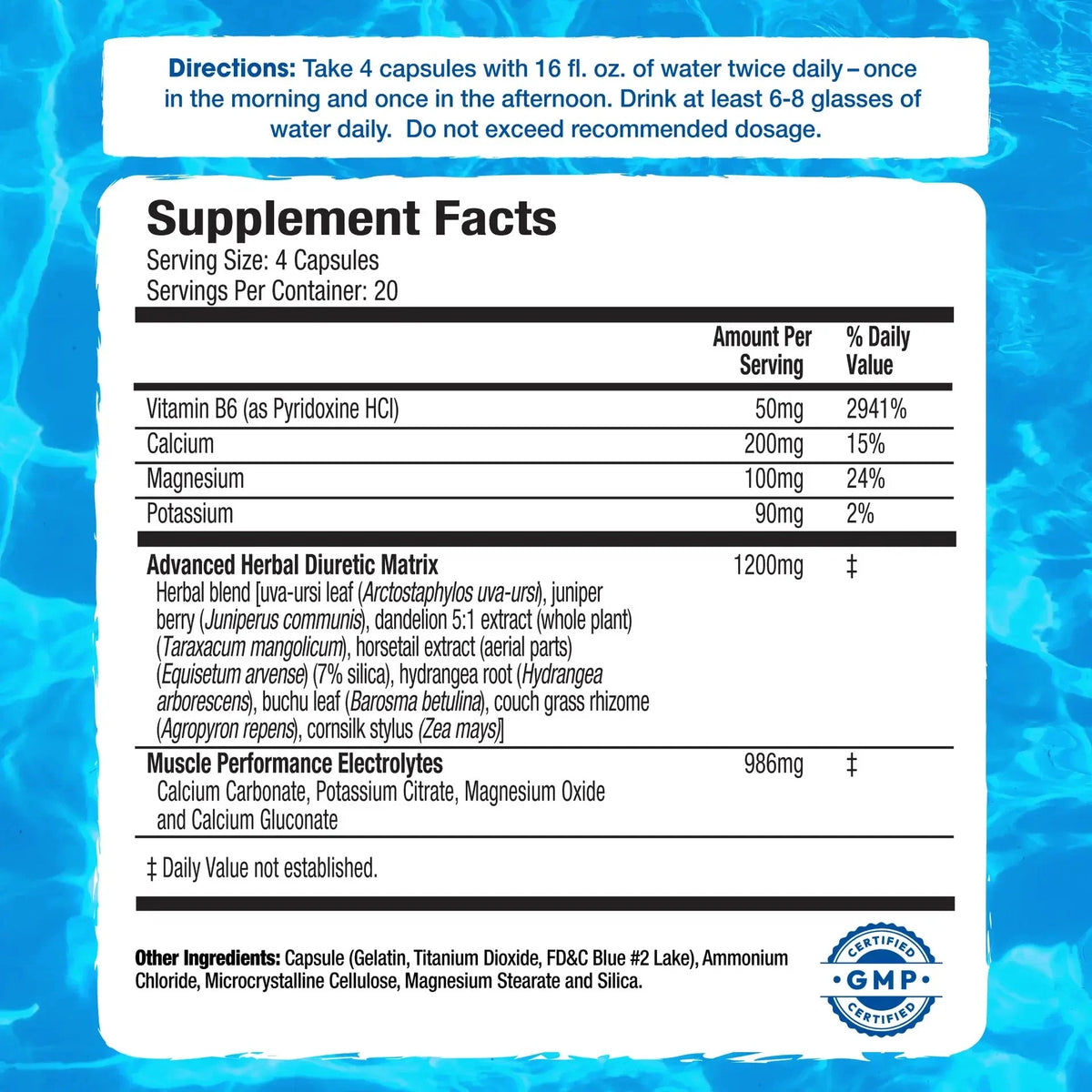 MHP XPEL® Diuretic, Maximum Strength, Caffeine Free 80 Capsules - OX Muscle