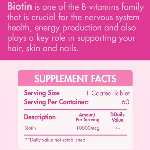 Organic Nation Biotin 10,000MCG - OX Muscle