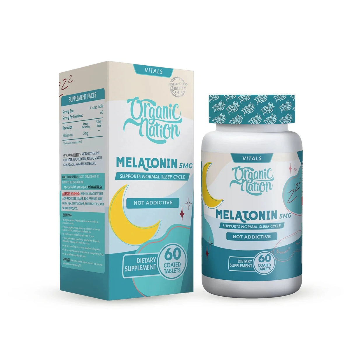 Organic Nation Melatonin 60 Tablets - OX Muscle