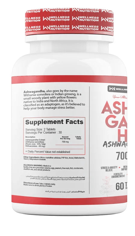 Wellness Nutrition Ashwagandha 700gm - OX Muscle