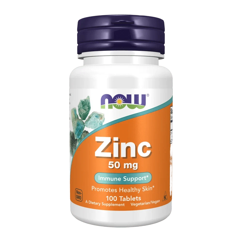 Now Foods Zinc Gluconate 50mg 100 Tablets - OX Muscle
