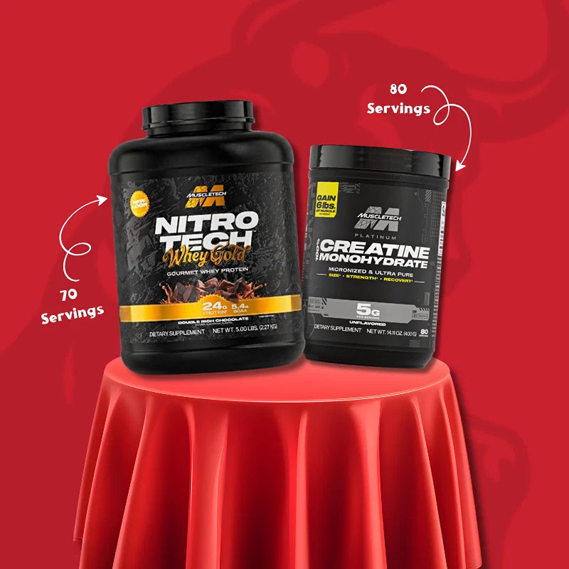 muscle tech nitro tech wehy gold 70 servings & creatine platinum 80 servings