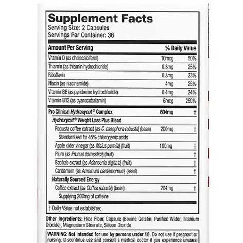 Pro Clinical Hydroxycut - OX Muscle