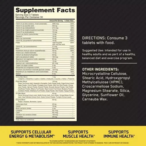 Optimum Nutrition Opti-Men Multivitamin 90 Tablets - OX Muscle