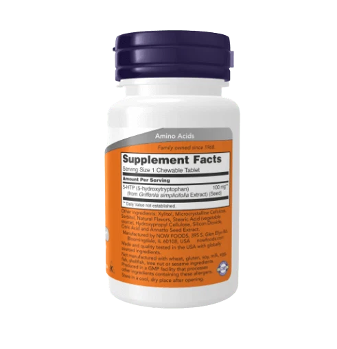 NOW 5-HTP 100 mg Chewables - OX Muscle