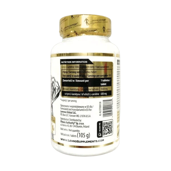 Kevin Levrone Gold L-Carnitine 100 Tablets - OX Muscle