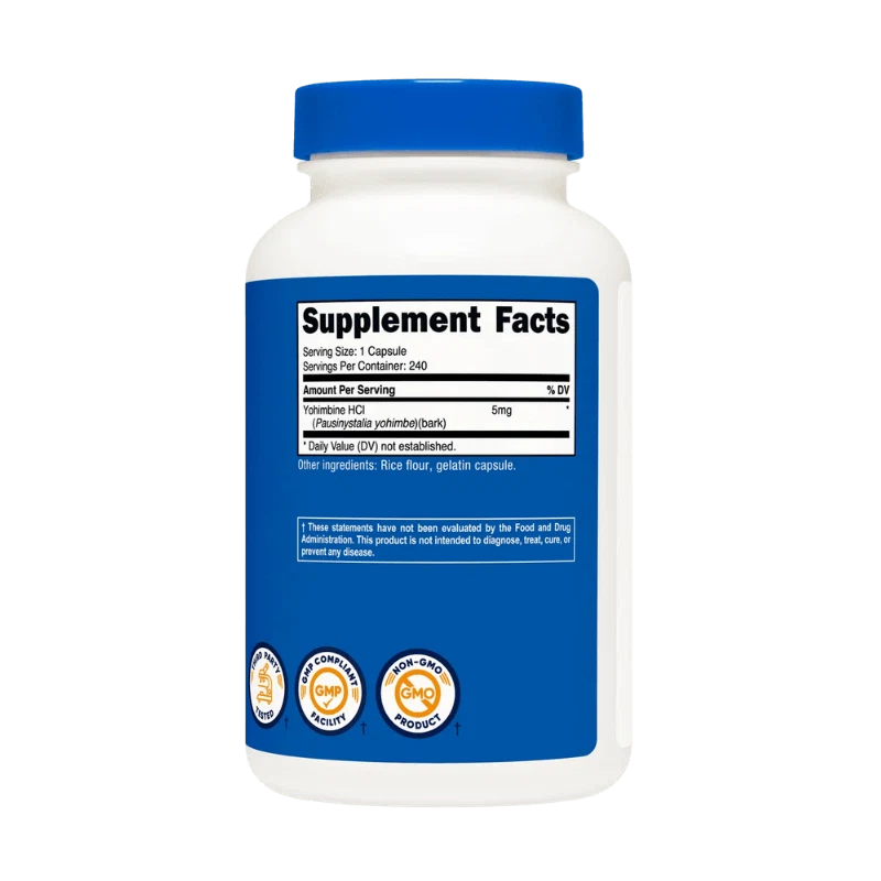 Nutricost Yohimbine 5mg 240 capsules - OX Muscle