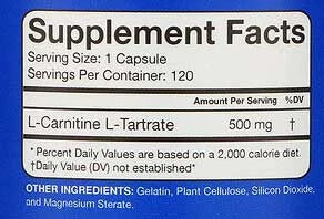 RSP Nutrition L-CARNITINE 120 Capsules - OX Muscle
