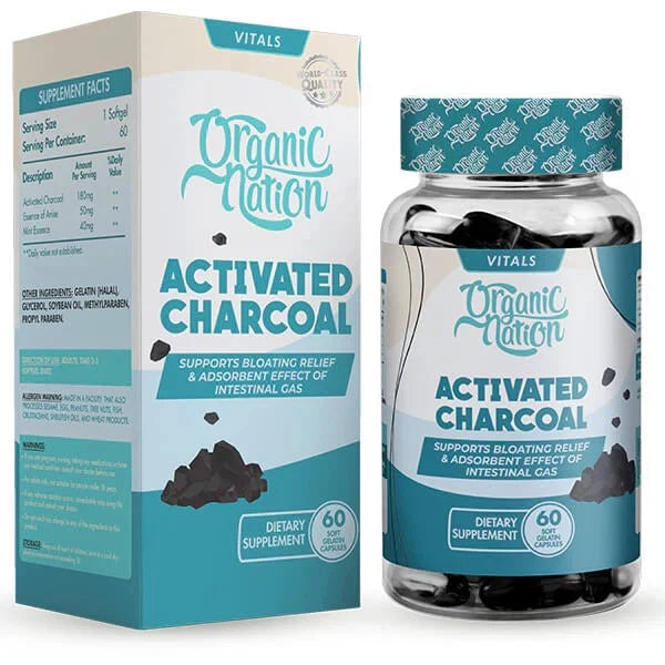 Organic Nation Activated Charcoal 60 Capsules - OX Muscle