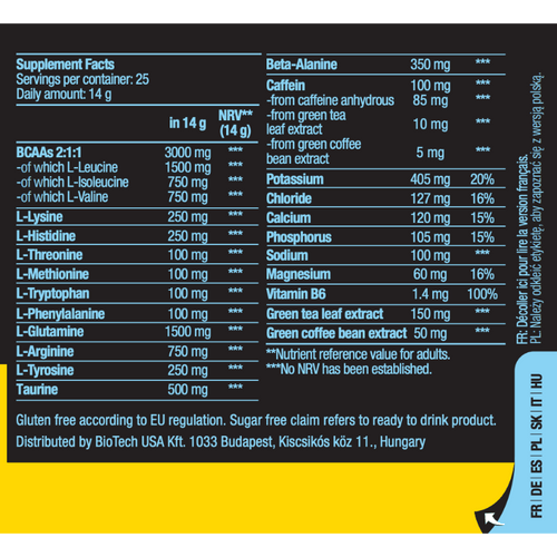 Bio Tech Usa Amino Energy Zero with Electrolytes