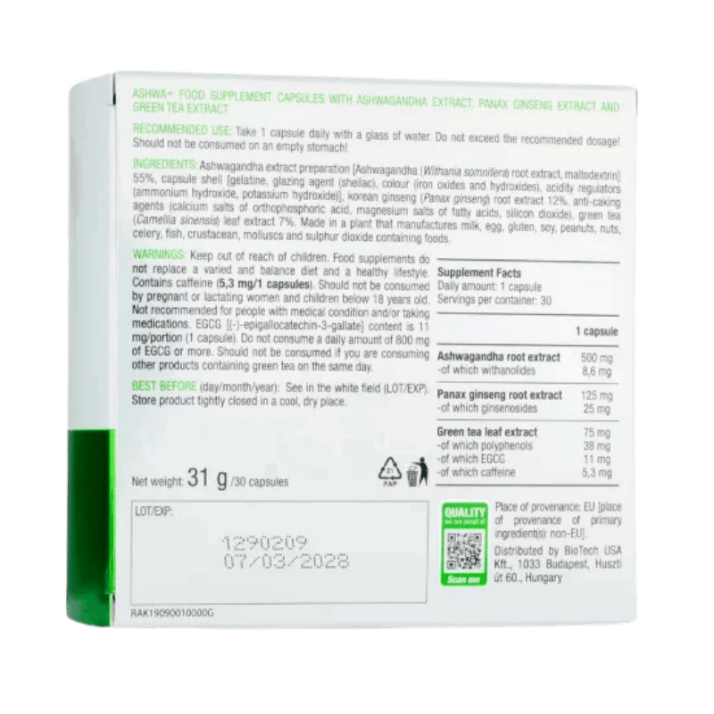 Bio Tech Usa Ashwa+ 30 capsules