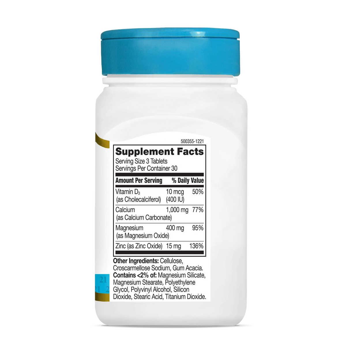 21ST CENTURY® Calcium Magnesium Zinc + D3 - OX Muscle