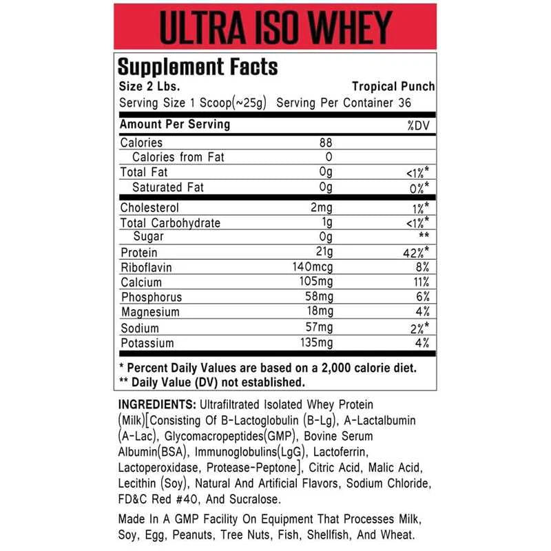 Universal Nutrition Ultra Whey Iso - OX Muscle