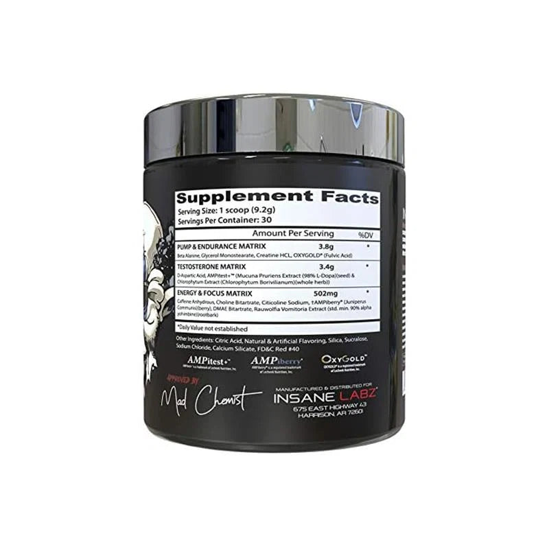 Insane Labz Psychotic Test Pre-Workout - OX Muscle